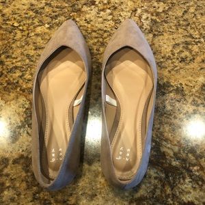Tan suede flats